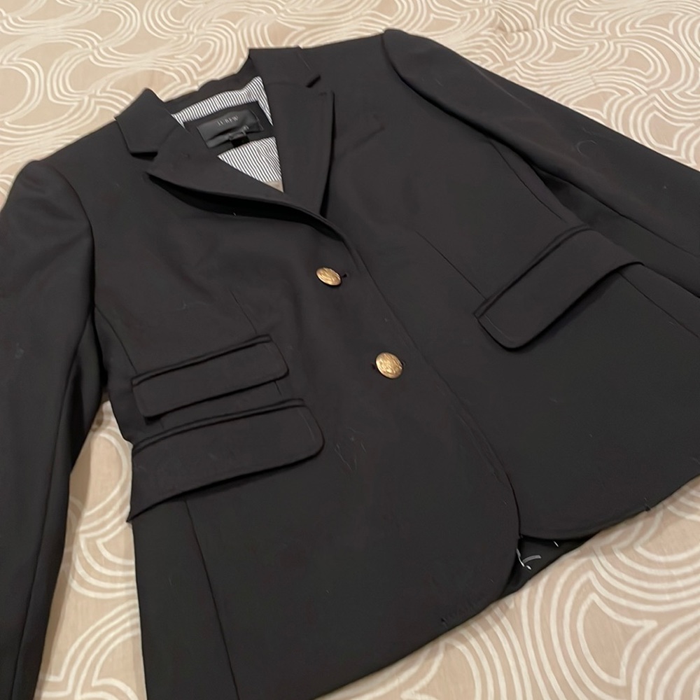 NWT J. Crew jacket, “School Boy” style, black wool blend, new condition, 2